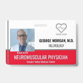 病院従業員写真IDバッジ（バーコード付き） バッジ