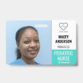 病院従業員用大型写真バッジ（バーコード付き） バッジ