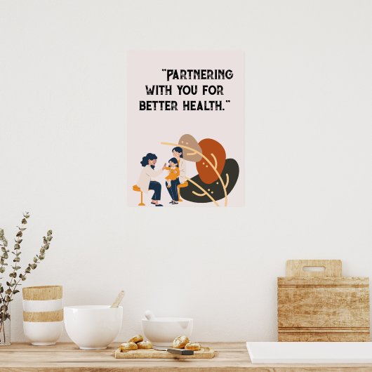 病院用の引用文のパーソナライズ ポスター (キッチン)