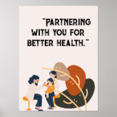 病院用の引用文のパーソナライズ ポスター (正面)