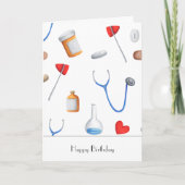 病院用機器ドクター誕生日カード カード (正面)