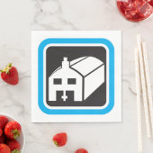 病院納屋アイコンのミニマリスト医療施設 スタンダードランチョンナプキン (インサイチュ)