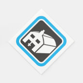 病院納屋アイコンのミニマリスト医療施設 スタンダードランチョンナプキン (角)