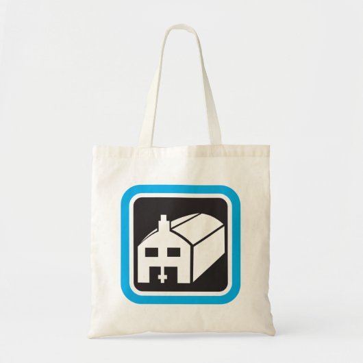 病院納屋アイコンのミニマリスト医療施設 トートバッグ (正面)