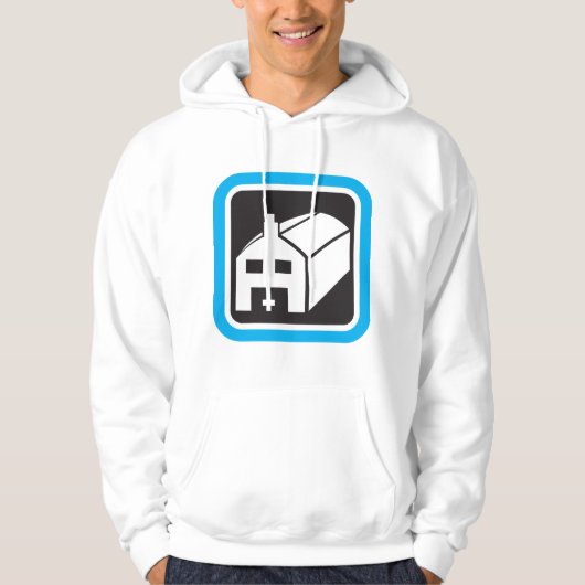 病院納屋アイコンのミニマリスト医療施設 パーカ (正面)