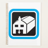 病院納屋アイコンのミニマリスト医療施設 プランナー手帳 (正面)