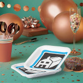 病院納屋アイコンのミニマリスト医療施設 ペーパープレート