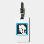 病院納屋アイコンのミニマリスト医療施設 ラゲッジタグ (正面縦)