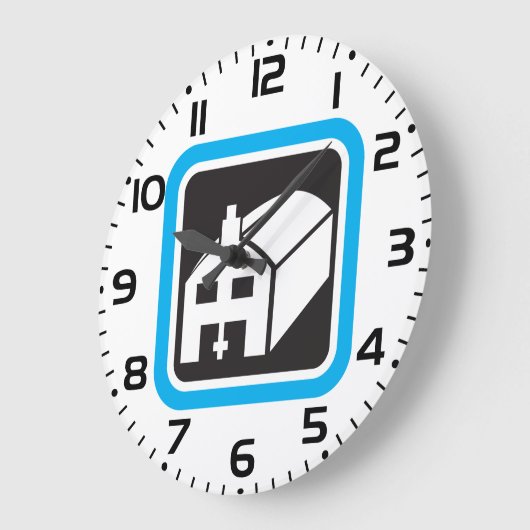 病院納屋アイコンのミニマリスト医療施設 ラージ壁時計 (傾斜)