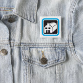 病院納屋アイコンのミニマリスト医療施設 缶バッジ