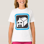 病院納屋アイコンのミニマリスト医療施設 Tシャツ (正面)