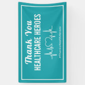 病院職員に気に感謝 横断幕 (縦)