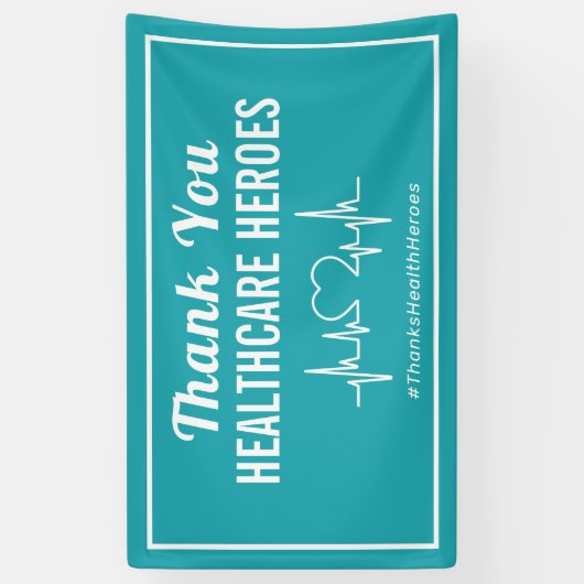 病院職員に気に感謝 横断幕 (縦)