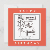 病院車の駐車場の漫画 カード (正面)