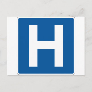 病院通り標識 ポストカード