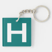 病院道路標識救急医療施設 キーホルダー (裏面)