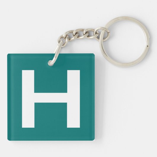 病院道路標識救急医療施設 キーホルダー (裏面)