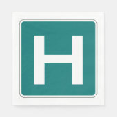 病院道路標識救急医療施設 スタンダードランチョンナプキン (正面)