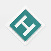 病院道路標識救急医療施設 スタンダードランチョンナプキン (角)