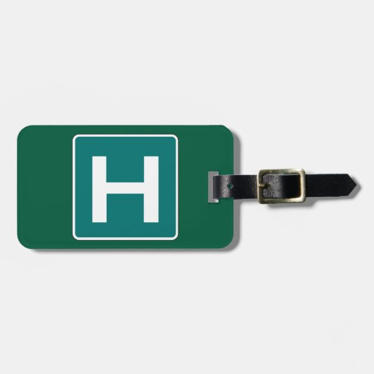 病院道路標識救急医療施設 ラゲッジタグ (正面横)