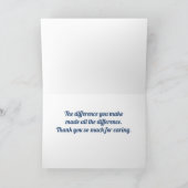 病院/医療スタッフ、カーギバー感謝していユーカード サンキューカード (内部)