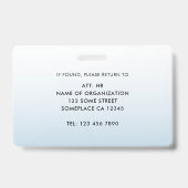 病院/医療写真IDバッジ（グラデーション付） バッジ (裏面)