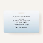 病院/医療写真IDバッジ（グラデーション付） バッジ (裏面)