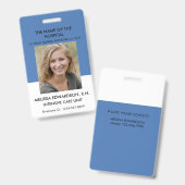 病院 医療従事者 写真 ID 名前 バッジ (正面＆裏面)