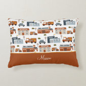 病院、火災、警察の都市のパター子供へン アクセントクッション (正面)