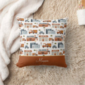 病院、火災、警察の都市のパター子供へン クッション (ブランケット)