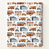 病院、火災、警察の都市のパター子供へン ノートブック (裏面)