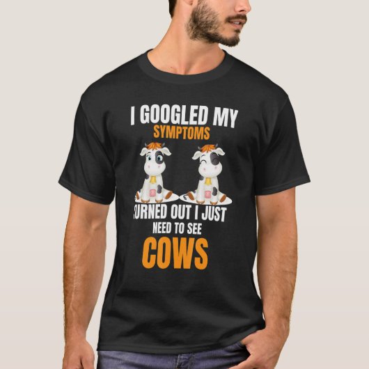 症状をググってみたら牛を見ればいいだけだった Tシャツ (正面)