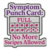 症状パンチカードステッカー シール (正面)