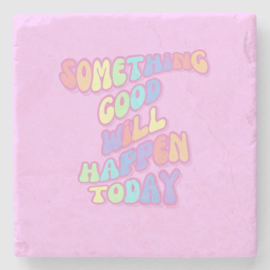 症状，ピンク名門私立校風の，良い事 ストーンコースター (正面)