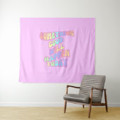 症状，ピンク名門私立校風の，良い事 タペストリー (インサイチュ(横))