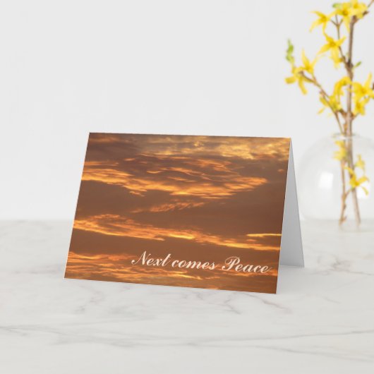 症状、平和 カード (黄色い花)