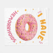 痔がある フリースブランケット (正面(横))