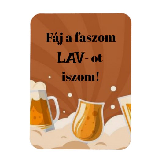痛いお尻 LAVを飲む!冷蔵庫マグネット マグネット (縦)