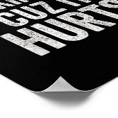 痛いから嫌だ 運動するの嫌いな人あるある ジョギングTシャツ ポスター (角)