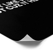 痛いから運動嫌い 面白いTシャツ ポスター (角)
