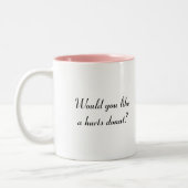 痛いドーナツVersion 1マグカップ ツートーンマグカップ (左)