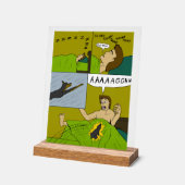 痛い目が覚める アクリルサイン (傾斜)