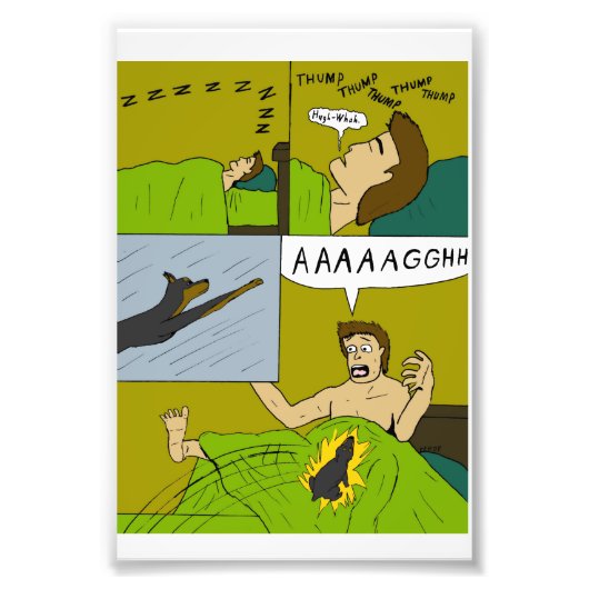 痛い目が覚める フォトプリント            (正面)