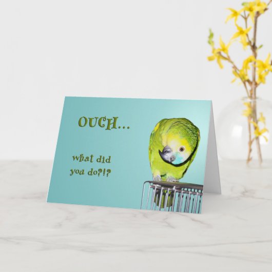 痛い！ カード (黄色い花)