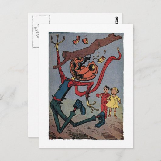 痛い！ヴィンテージ小さな魔法使い ポストカード (正面/裏面)