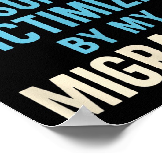 痛おもしろいみに耐える頭痛の片頭痛認識度 ポスター (角)