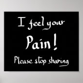 痛おもしろいみ感じ引用文皮肉な冗談ユーモア ポスター (正面)