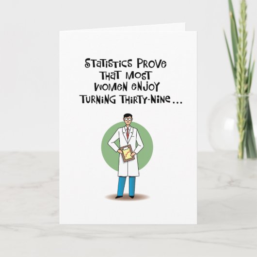 痛おもしろいみ39誕生日 カード (正面)