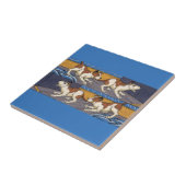 痛っ！犬が犬をかむ タイル (側面)