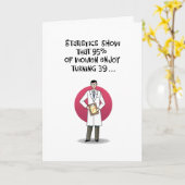 痛みおもしろい39th誕生日カード カード (黄色い花)